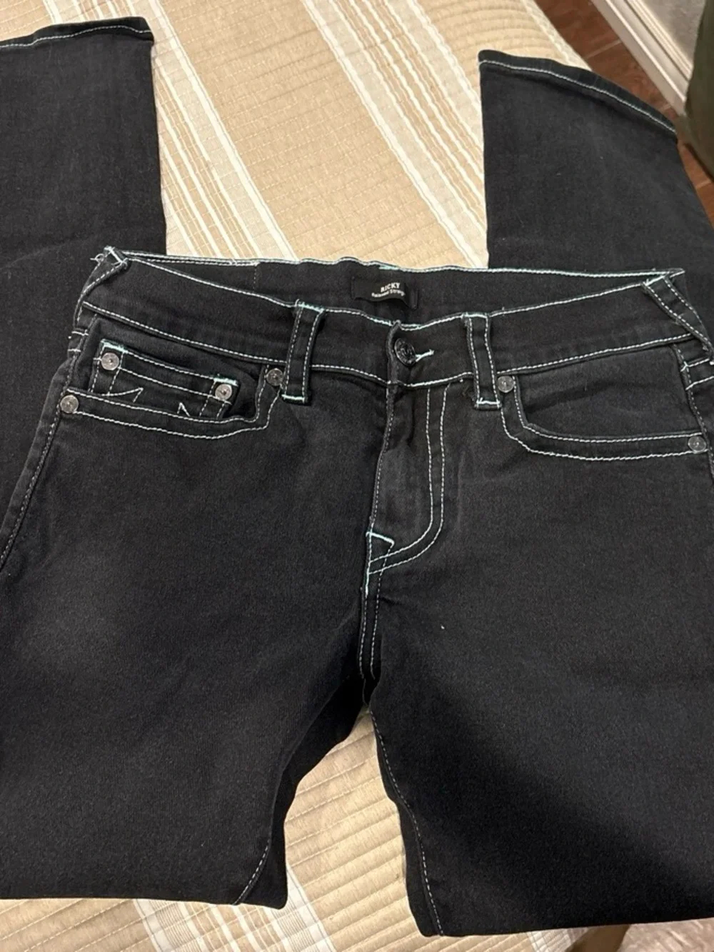 True Religion Men’s Relaxed Straight Jeans - Black